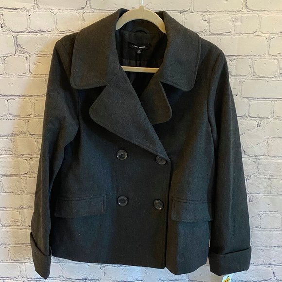Larry Levine Aubrey Double-Breasted Swing Coat, S - Picture 1 of 5
